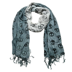 Grey Printed Viscose Scarf - Subtle Pattern Scarf 63inchx22inch