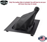 Leather MANUAL Shift Boot Cover In Black 1987 1988 1989 1990 1991 1992 1993 Ford Mustang GT Convertible Coupe