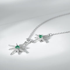 Fashion Trend Star Necklace Feminine Charcoal Chain S925 Silver