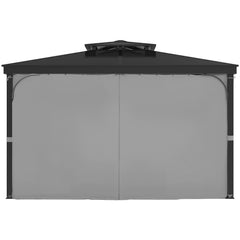 Gazebo Curtains Outdoor, Fit Most 10' X 10' X 6.7' Gazebos, 4-Panel Sidewall Gazebo Privacy Curtains With Zippers, 6.7' Tall Outdoor Curtain Replacement For Patio Canopy, Only Curtain, Gray
