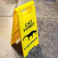 Funny Cat Pet Vomiting Warning Sign