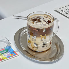 Creative Illustration Cute Cute Pet Dog Glass