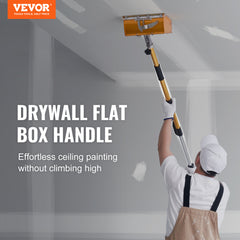 VEVOR Drywall Flat Box Handle, , Anodized Aluminum Flat Finishing Extension Handle, 5-Section Length Adjustable, Non-slip Grip And Painting For Plasterboard, Wallboard, Sheetrock
