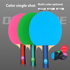 Colorful Pure Wood Single Racket Cover Professional High Elastic Long Handle Horizontal