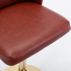 A A Furniture Swivel Barstools Adjustable Height, Modern PU Upholstered Stools