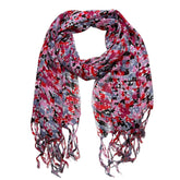 Flowy Long Red Scarf,Bold Red Floral Print Energizes,Perfect Wedding Guest Accessory,vacation,daily Life,evening Party,Office Appropriate Subtlety For Women Men,for Casual Outfits