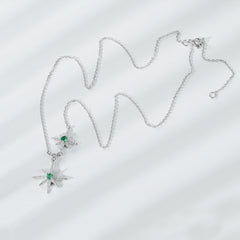 Fashion Trend Star Necklace Feminine Charcoal Chain S925 Silver