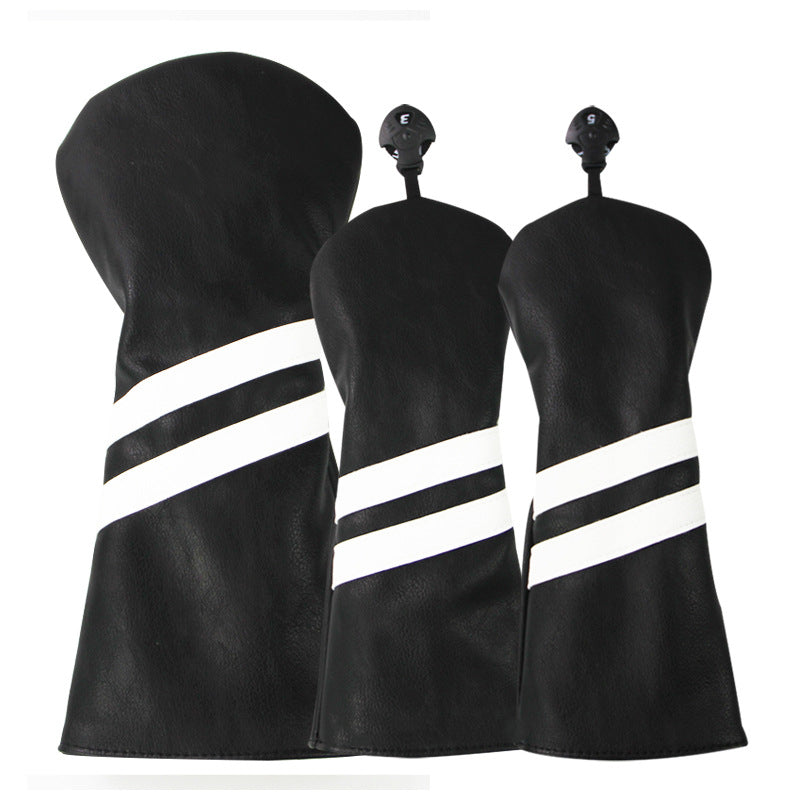 New  Wood Club Cover Double Stripe Wood Club Head Cover Club