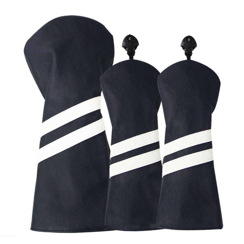 New  Wood Club Cover Double Stripe Wood Club Head Cover Club