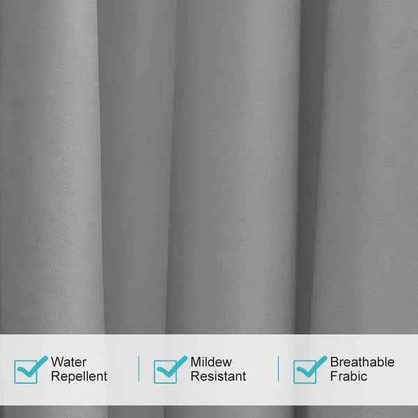 Gray Smooth 50 In. W X 108 In. L Other Blackout Outdoor Light Filtering Curtain (Single Panel), Silencer Clip