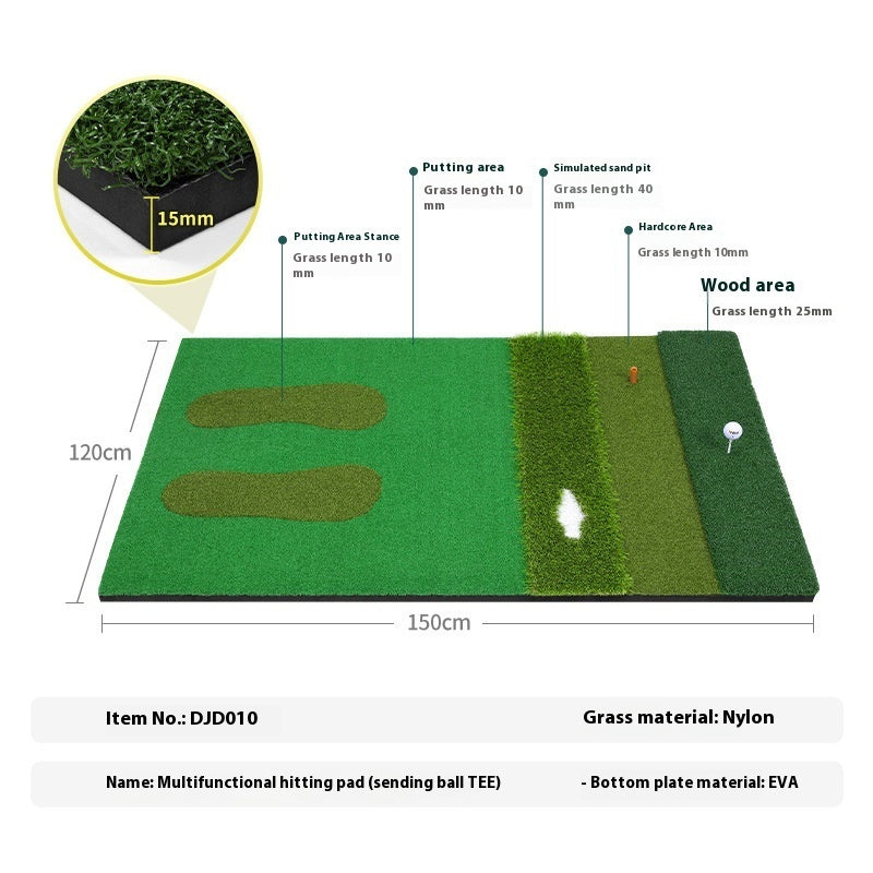 PGM Multifunctional Golf Pad Indoor Practice Ball Mat