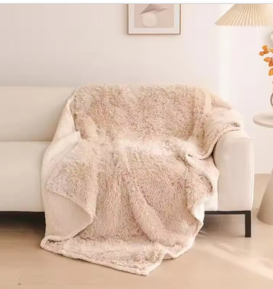 Flannel Shu Cotton Sherpa Thickened Pet Blanket