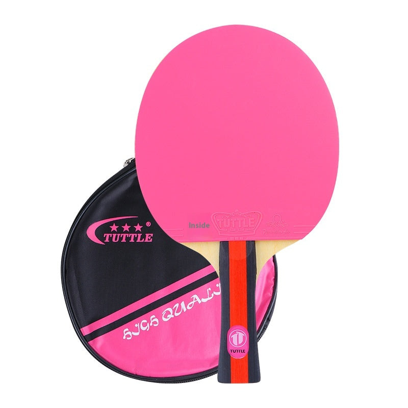 Colorful Pure Wood Single Racket Cover Professional High Elastic Long Handle Horizontal