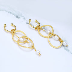 Ring Pearl Ear Clip Without Ear Hole