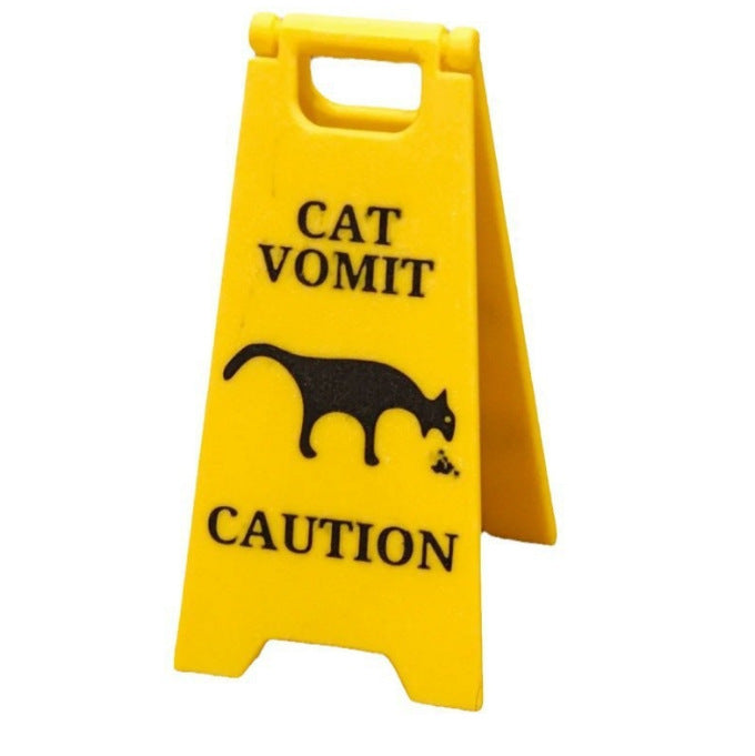 Funny Cat Pet Vomiting Warning Sign