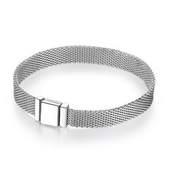 S925 Sterling Silver Beads DIY Accessories Beads Silver Jewelry Bracelet Girls Simple Basic Watch Chain