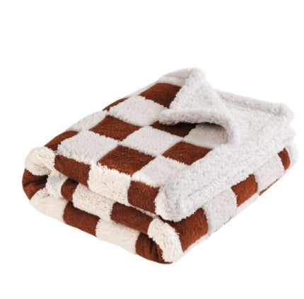 Flannel Shu Cotton Sherpa Thickened Pet Blanket