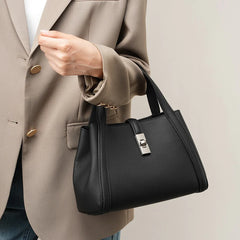 Chic Korean Leather Tote