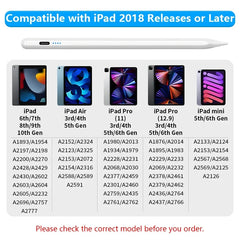 Stylus Pen For Apple Pencil with LED Power Indicators Palm Rejection Touch Pencil for 2022 2021 2020 2019 2018 iPad pencil