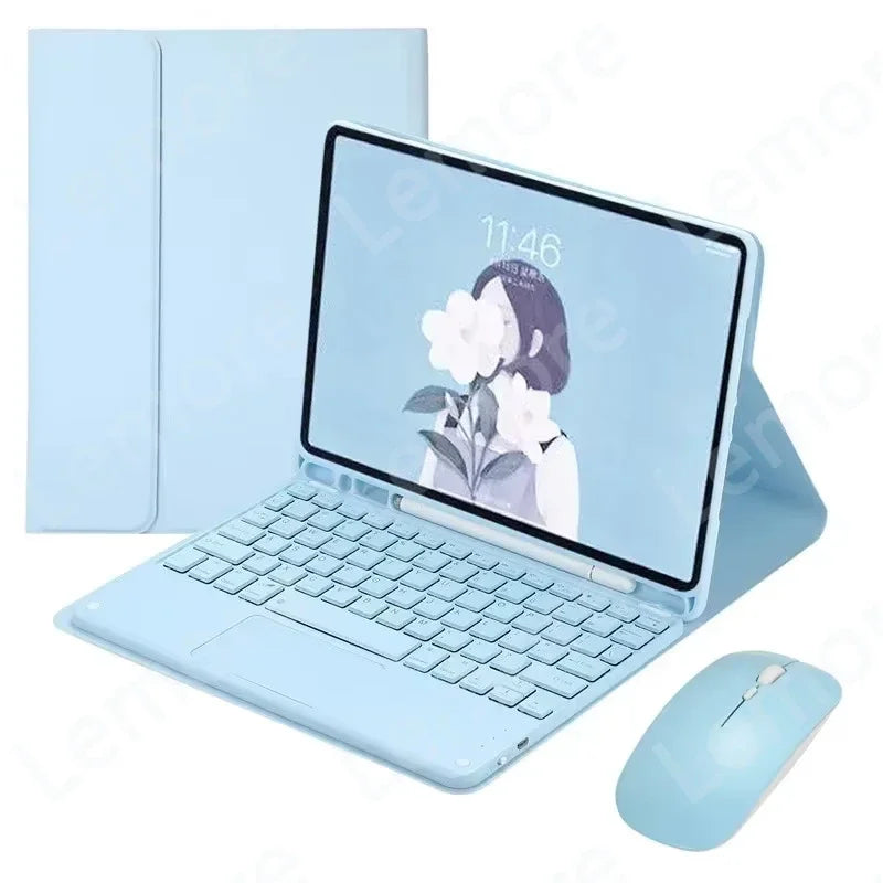 Case with Keyboard for iPad 11th Case A16 11 inch 2025 Touchpad Keyboard for iPad 11th Generation Cover with Pencil Slot Stand
