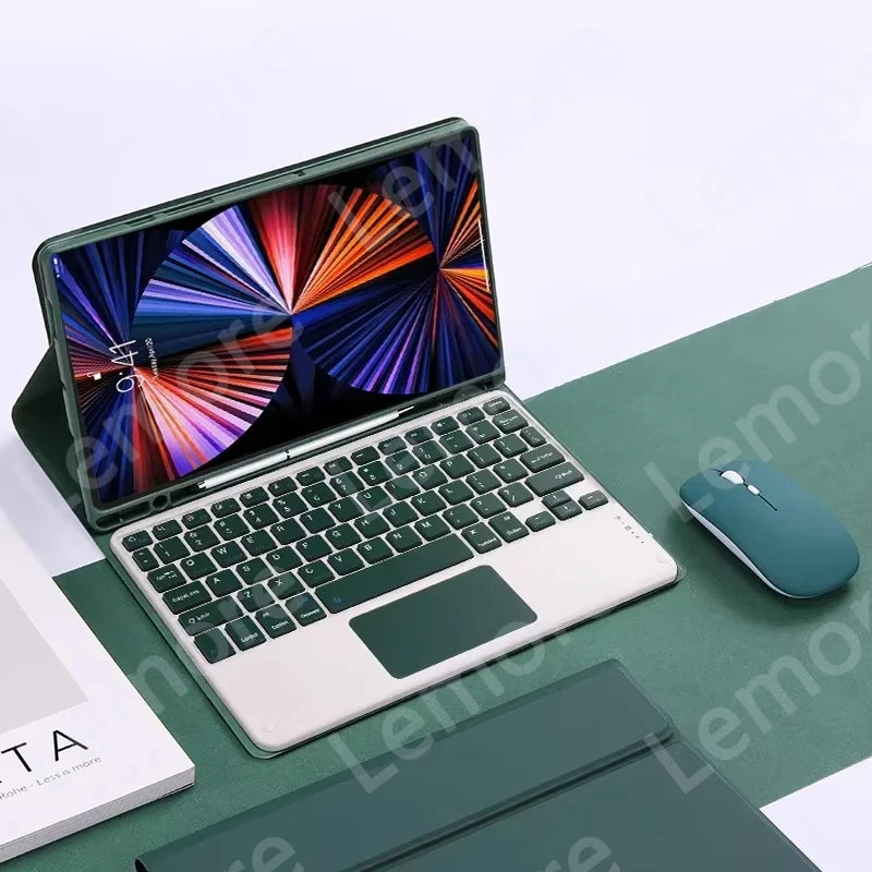 Case with Keyboard for iPad 11th Case A16 11 inch 2025 Touchpad Keyboard for iPad 11th Generation Cover with Pencil Slot Stand