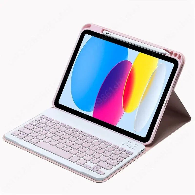 Keyboard Case for iPad 10.2 7 8 9th 10th Generation Funda Pro 11 Air 4 5 3 2 10.9 9.7 10.2 10.5 Russian Spanish Keyboard Covers