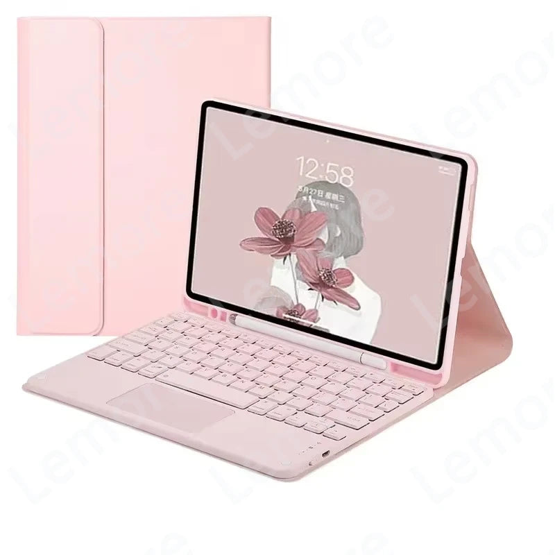 Case with Keyboard for iPad 11th Case A16 11 inch 2025 Touchpad Keyboard for iPad 11th Generation Cover with Pencil Slot Stand