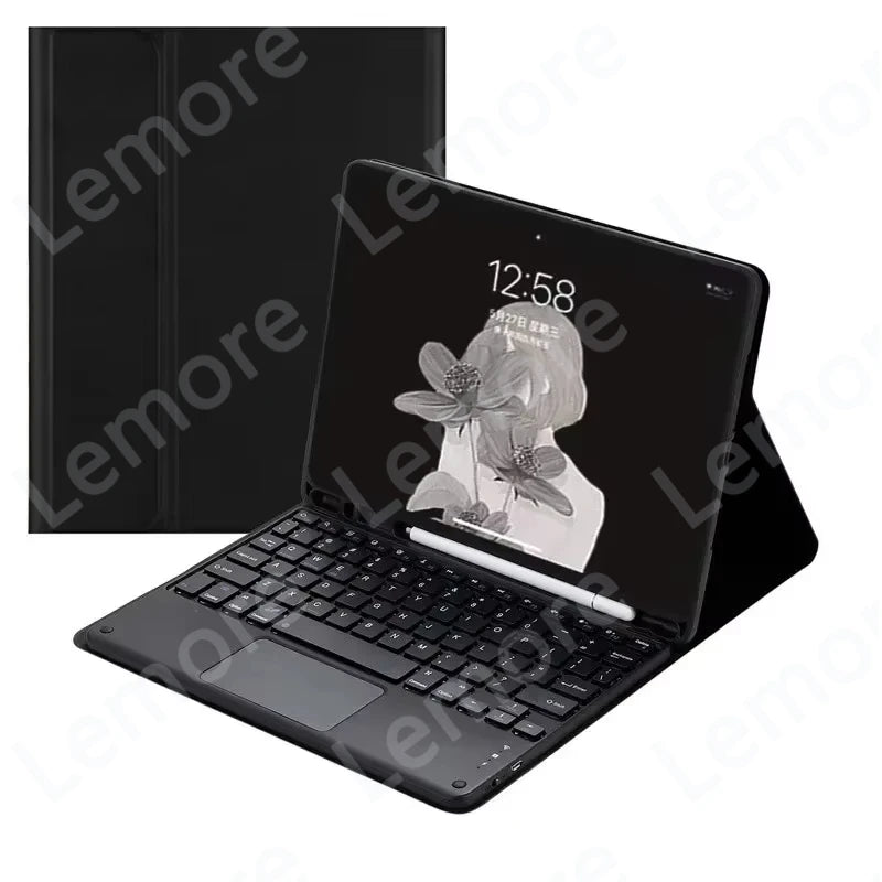 Case with Keyboard for iPad 11th Case A16 11 inch 2025 Touchpad Keyboard for iPad 11th Generation Cover with Pencil Slot Stand