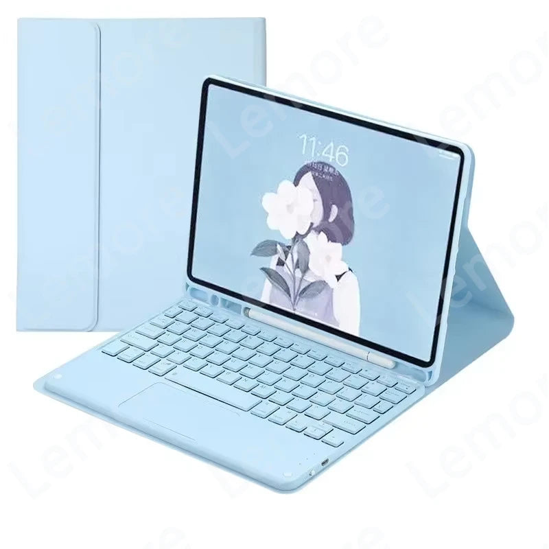 Case with Keyboard for iPad 11th Case A16 11 inch 2025 Touchpad Keyboard for iPad 11th Generation Cover with Pencil Slot Stand