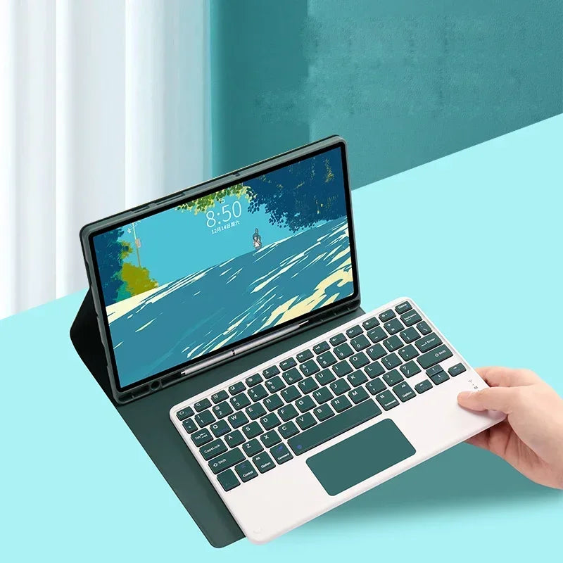 Case with Keyboard for iPad 11th Case A16 11 inch 2025 Touchpad Keyboard for iPad 11th Generation Cover with Pencil Slot Stand