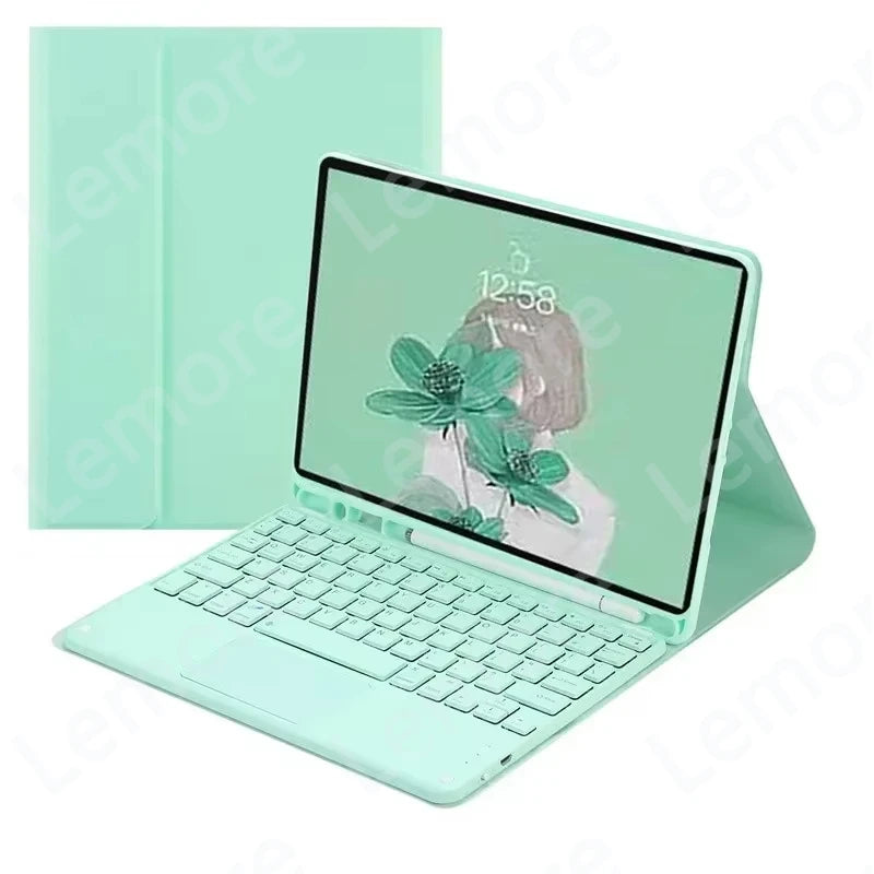 Case with Keyboard for iPad 11th Case A16 11 inch 2025 Touchpad Keyboard for iPad 11th Generation Cover with Pencil Slot Stand
