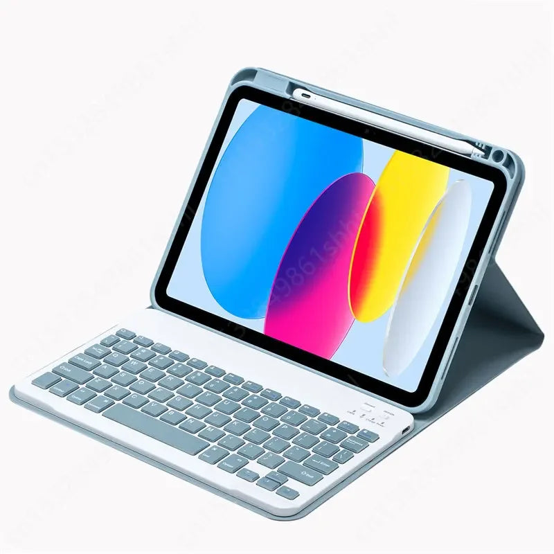 Keyboard Case for iPad 10.2 7 8 9th 10th Generation Funda Pro 11 Air 4 5 3 2 10.9 9.7 10.2 10.5 Russian Spanish Keyboard Covers