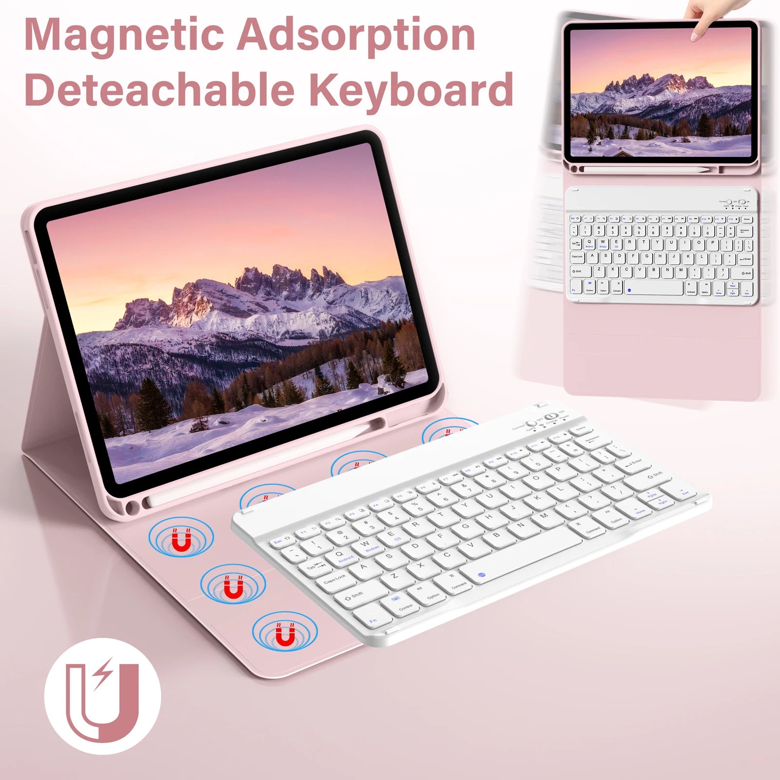 For iPad (A16) 11th Generation 2025 11 inch Keyboard Case,Cover for iPad 10th Gen 2022 10.9 inch Bluetooth Detachable Keyboard