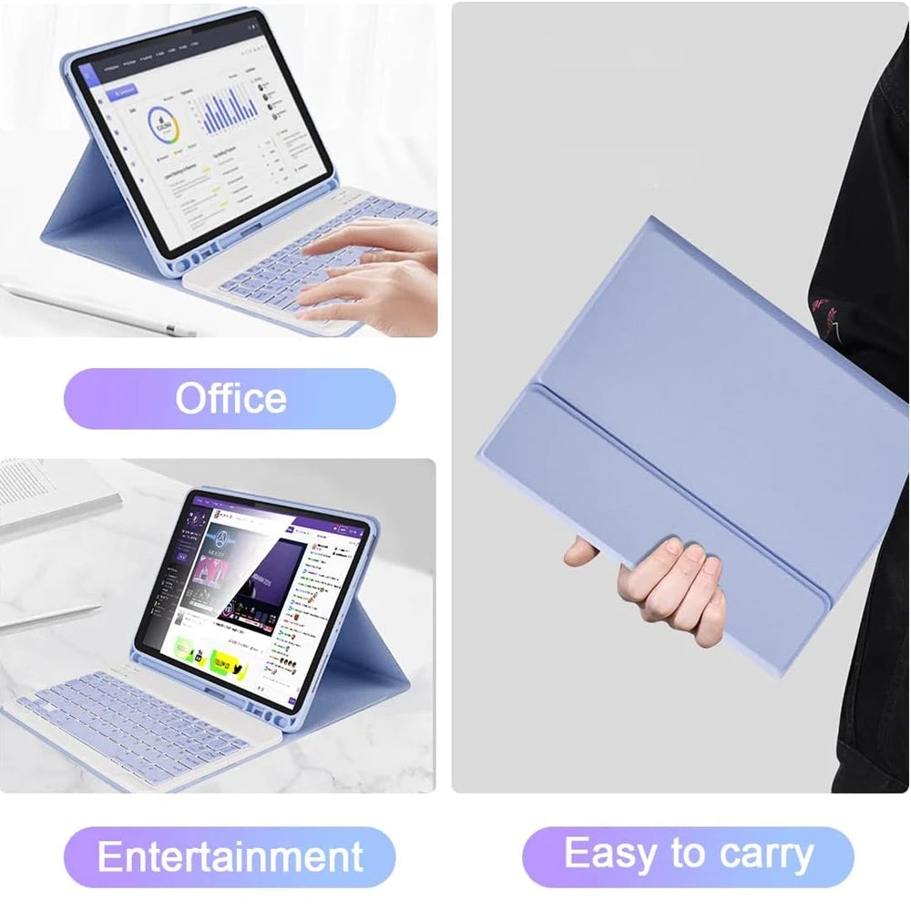 Keyboard Case for iPad 11th Gen (A16) 11 lnch 2025,Detachable Keyboard for iPad 10th Gen 10.9 lnch 2022 with Pencil Holder