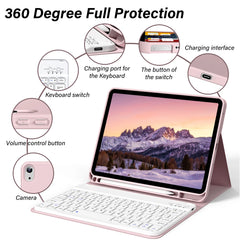 For iPad (A16) 11th Generation 2025 11 inch Keyboard Case,Cover for iPad 10th Gen 2022 10.9 inch Bluetooth Detachable Keyboard