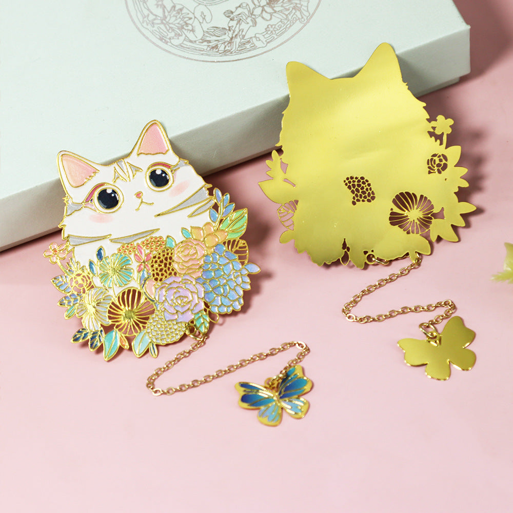 Cute Pet Metal Creative Bookmark