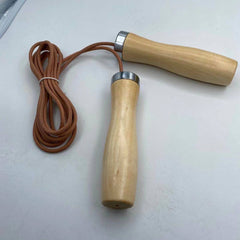 Real Cowhide Solid Wood Handle Bearing Rope