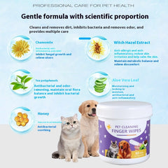 Pet Cleaning Finger Stall Wet Wipes