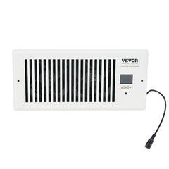 VEVOR Register Booster Fan, Quiet Vent Booster Fan Fits Register Holes, With Remote Control And Thermostat Control, Adjustable Speed For Heating Cooling Smart Vent, White