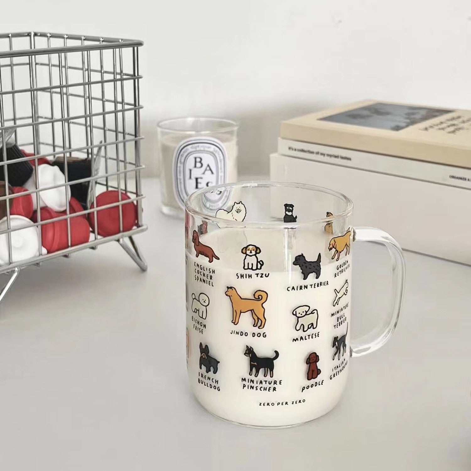 Creative Illustration Cute Cute Pet Dog Glass