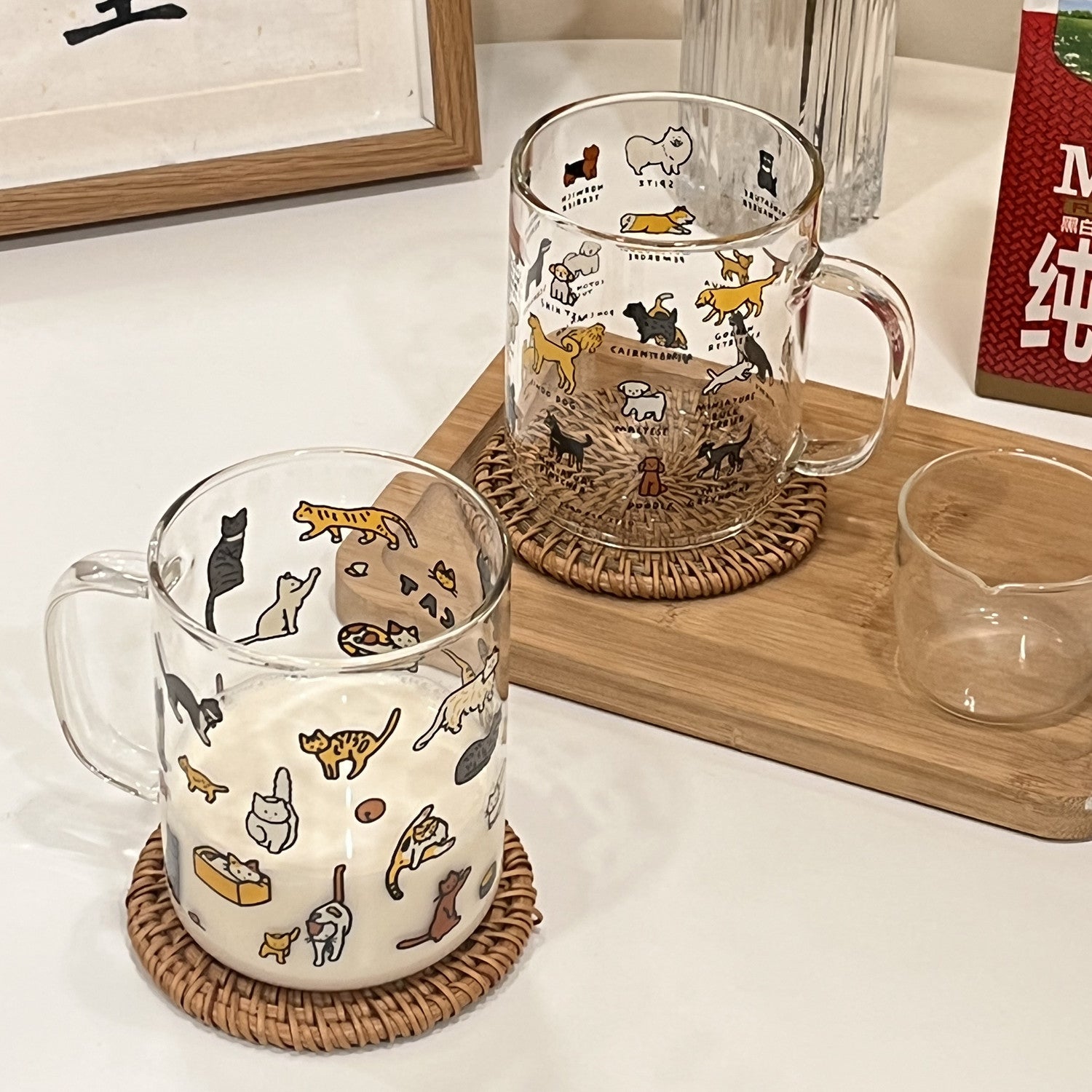 Creative Illustration Cute Cute Pet Dog Glass