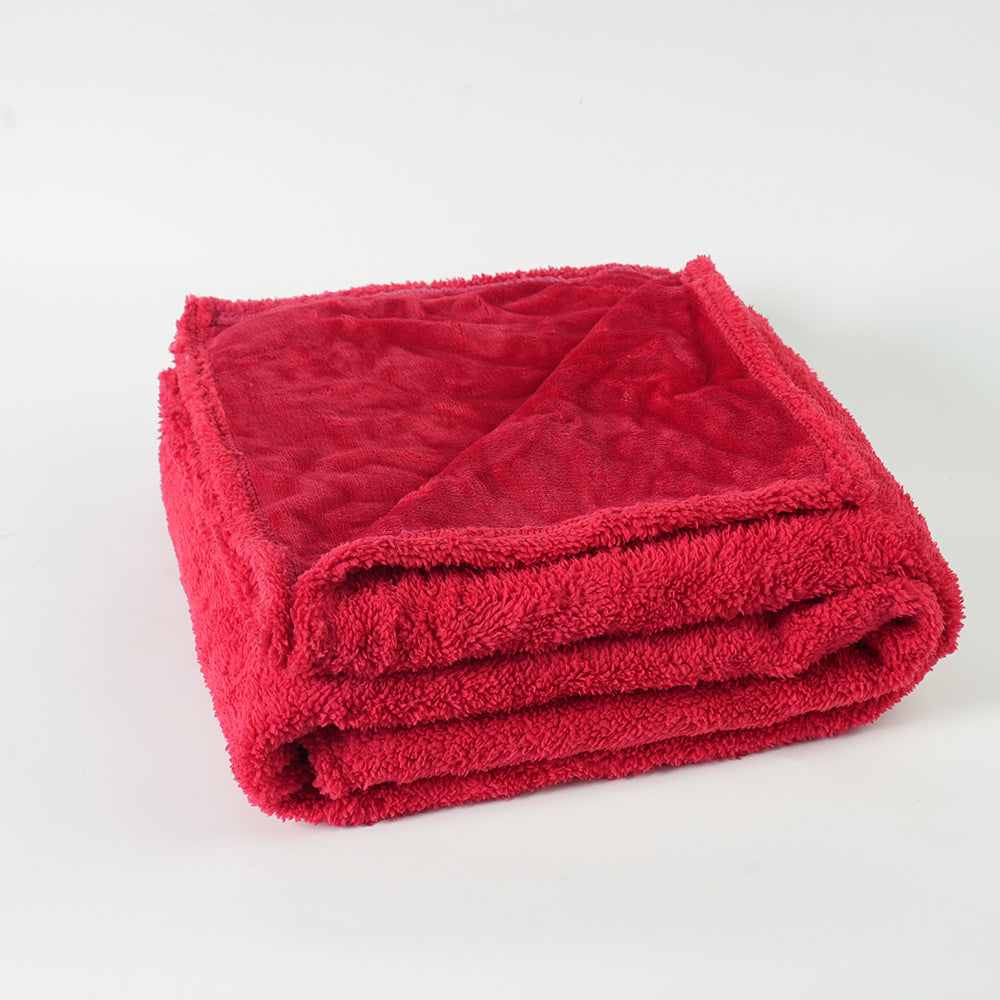 Flannel Shu Cotton Sherpa Thickened Pet Blanket